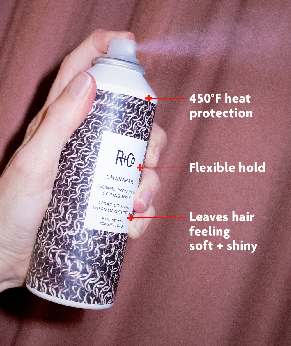 R+Co Chainmail Thermal Protection Styling Spray 450º Protection